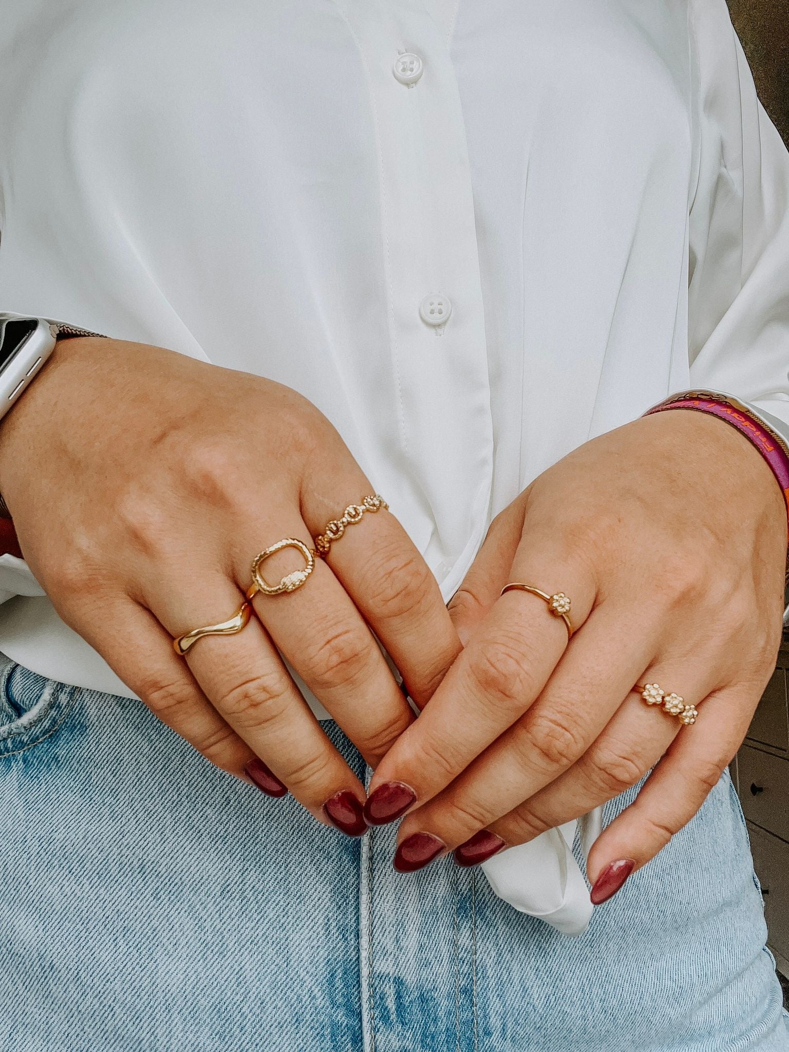 Waves - Ring - Stainless Steel - Adjustable