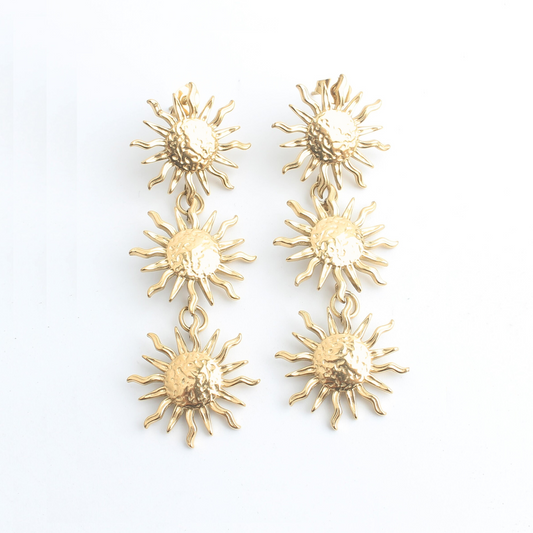 Sunflower Madness - Boucles d'oreilles - Acier inoxydable