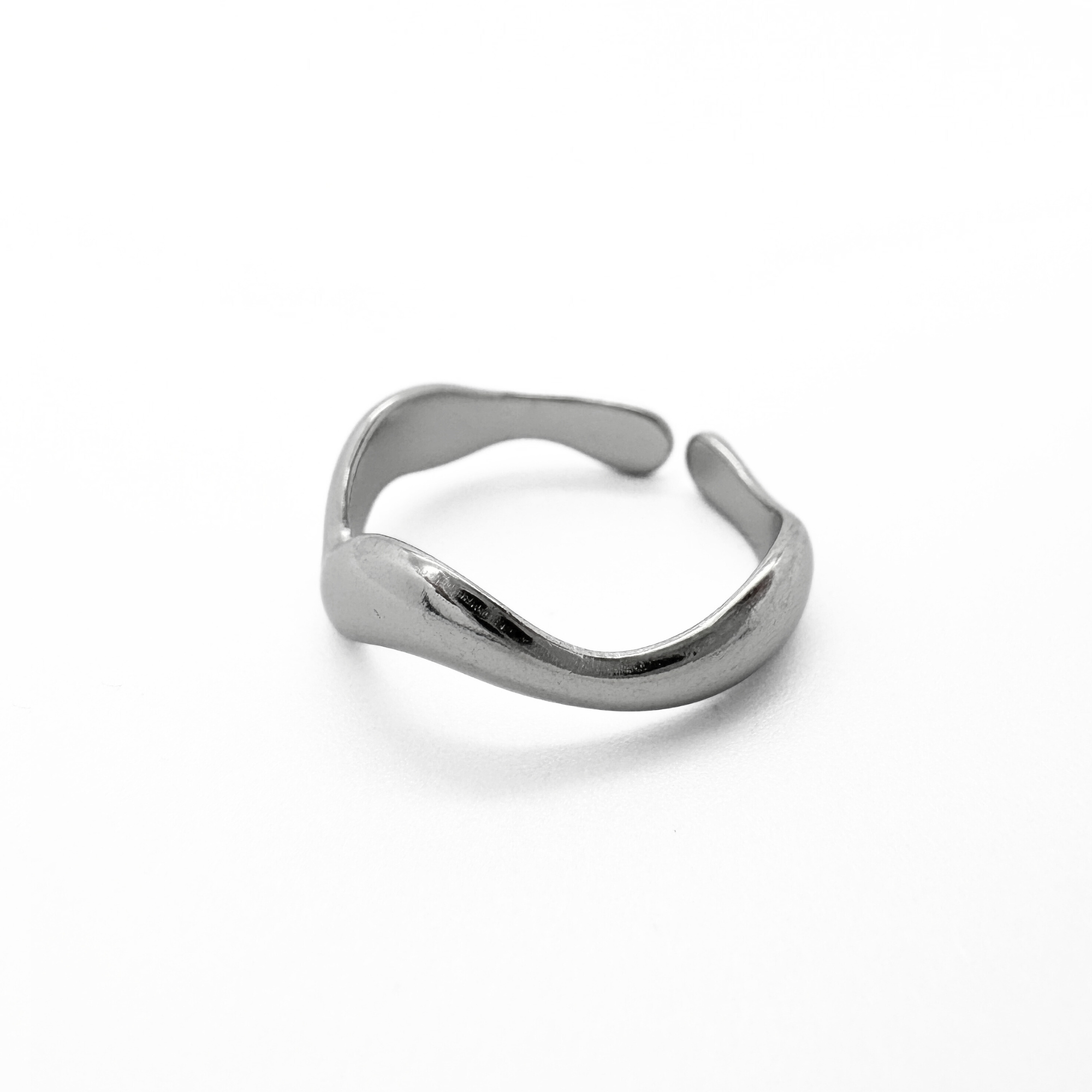 Waves - Ring - Stainless Steel - Adjustable