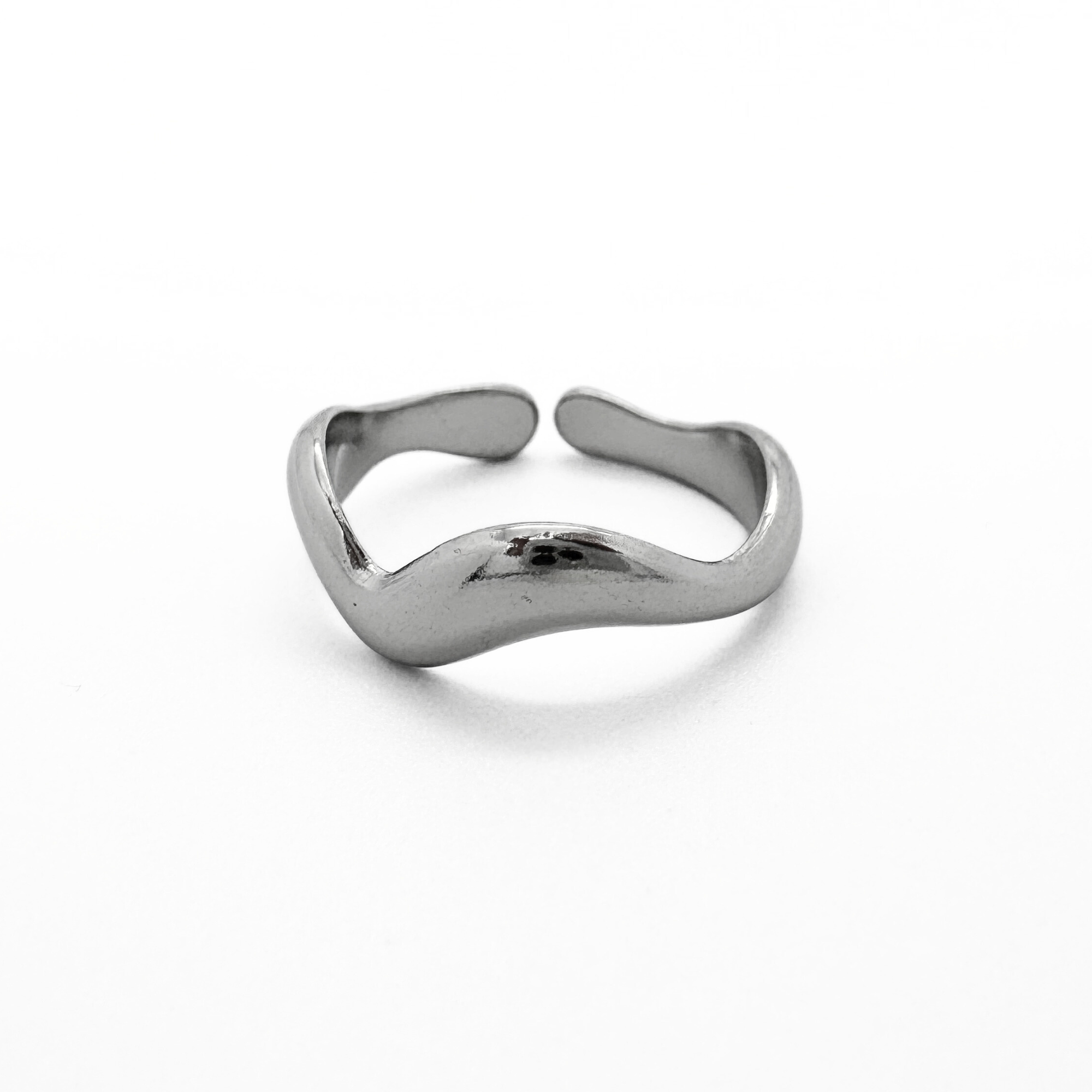 Waves - Ring - Stainless Steel - Adjustable