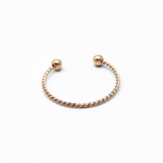 Basic Twist - Ring - Edelstahl - verstellbar