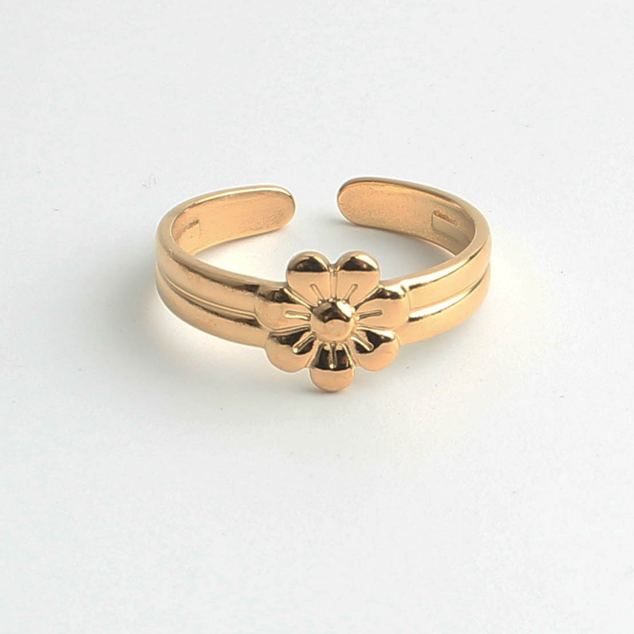 Blossom Flower - Anillo - Acero inoxidable - Ajustable