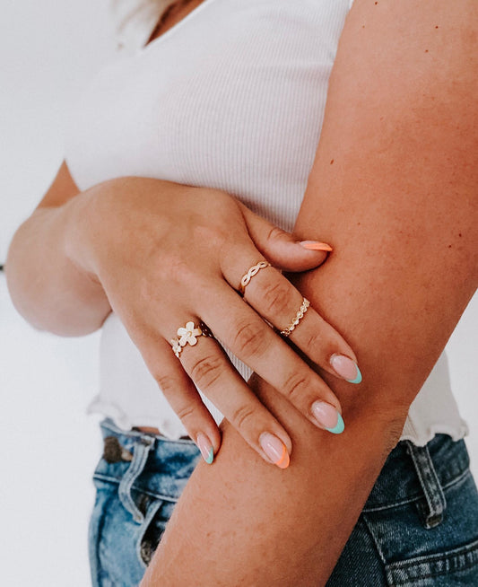 Big Daisy Flower - Ring - Stainless Steel - Verstelbaar