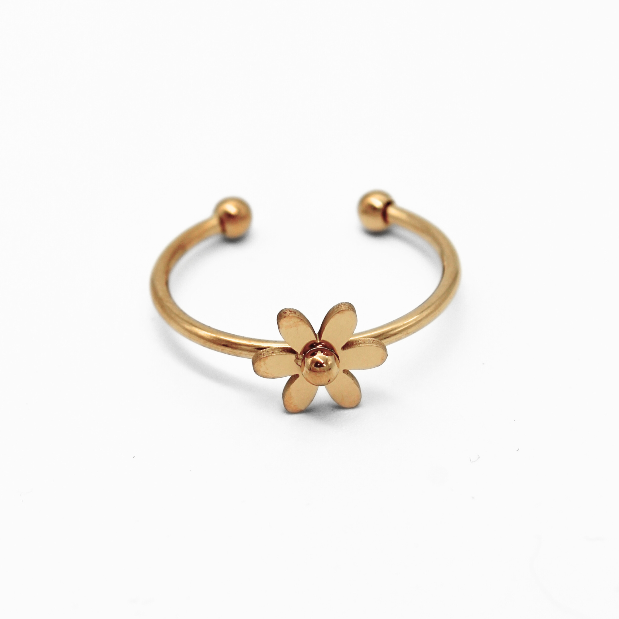 Bloom Flower - Anillo - Acero inoxidable - Ajustable