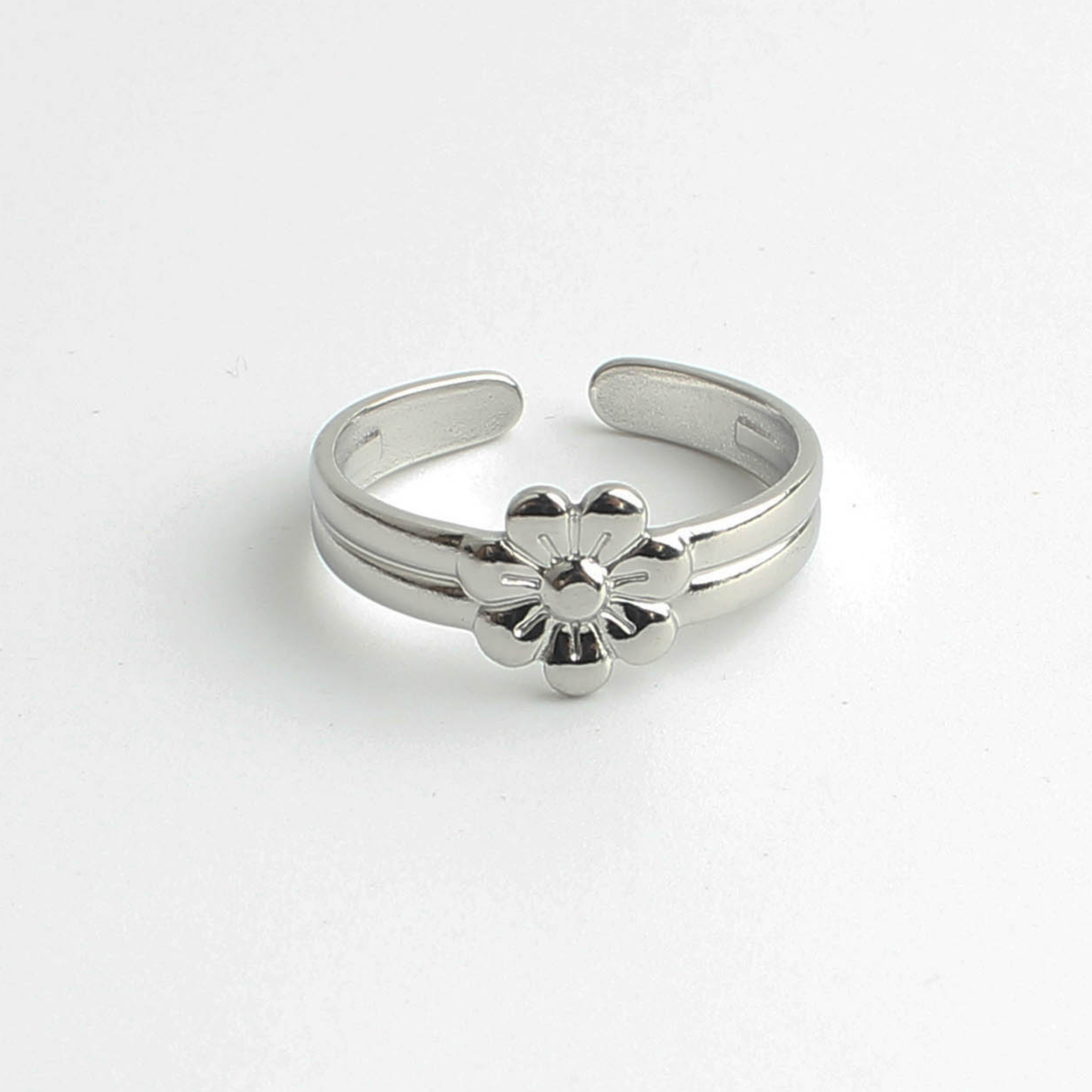 Blossom Flower - Ring - Stainless Steel - Adjustable