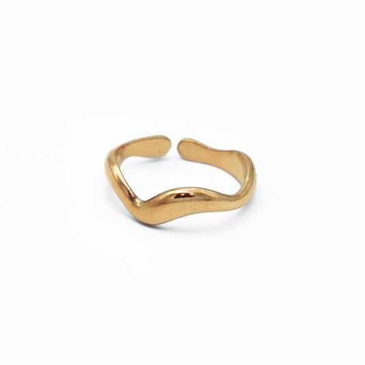 Waves - Anillo - Acero inoxidable - Ajustable