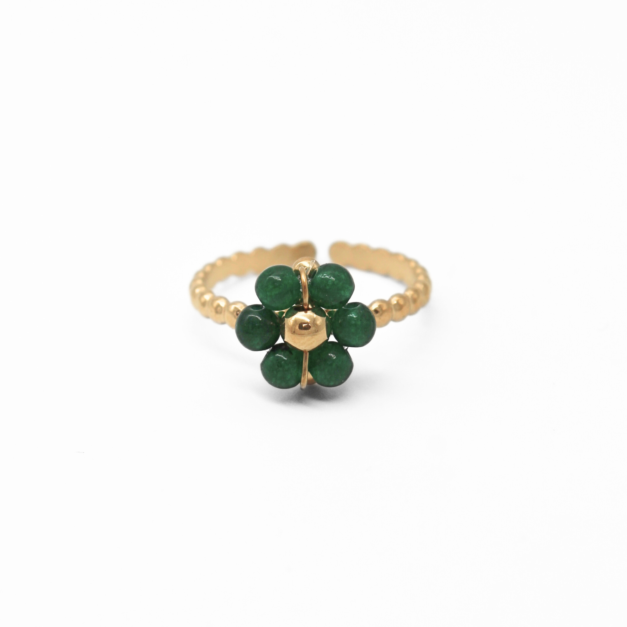 Fleur Vert - Ring - Stainless Steel - Verstelbaar