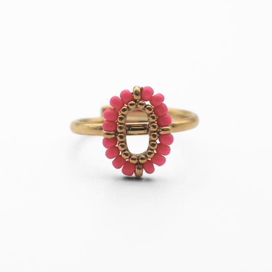 Amity - Anillo Rosa - Acero inoxidable - Ajustable