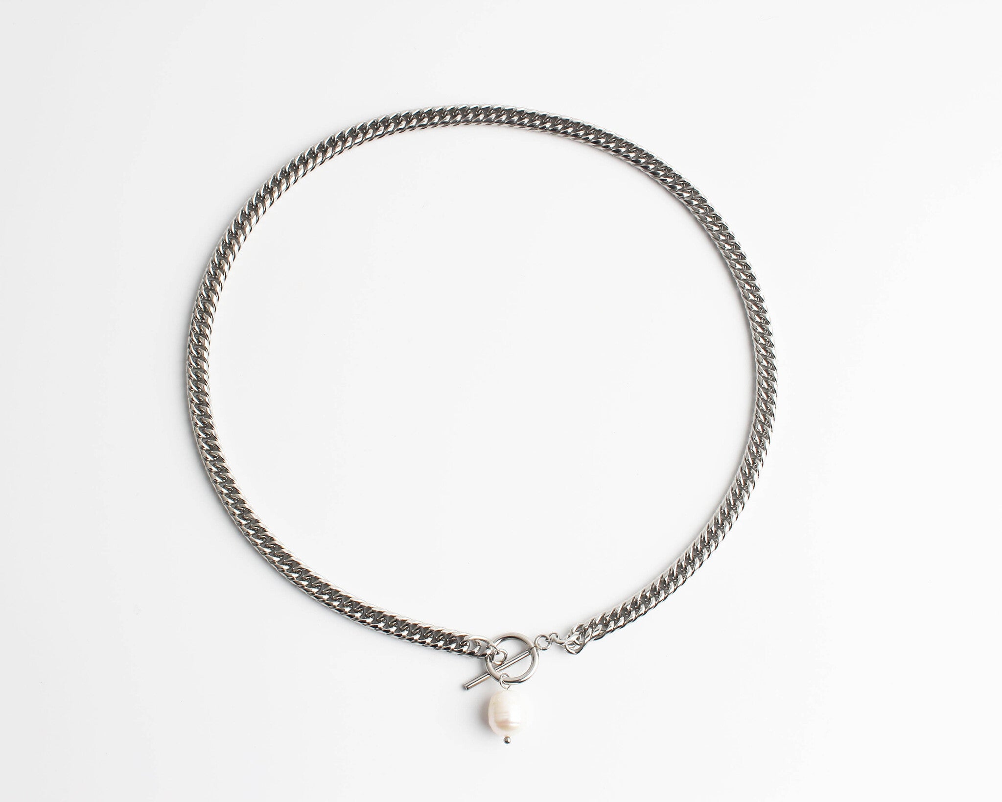 Chunky Pearl - Collana - Acciaio inossidabile