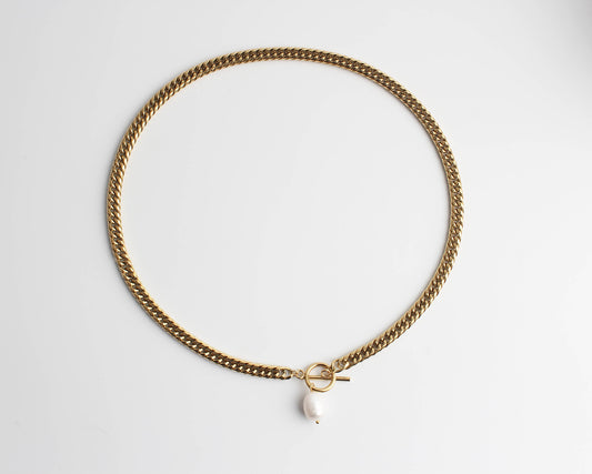 Chunky Pearl - Collana - Acciaio inossidabile