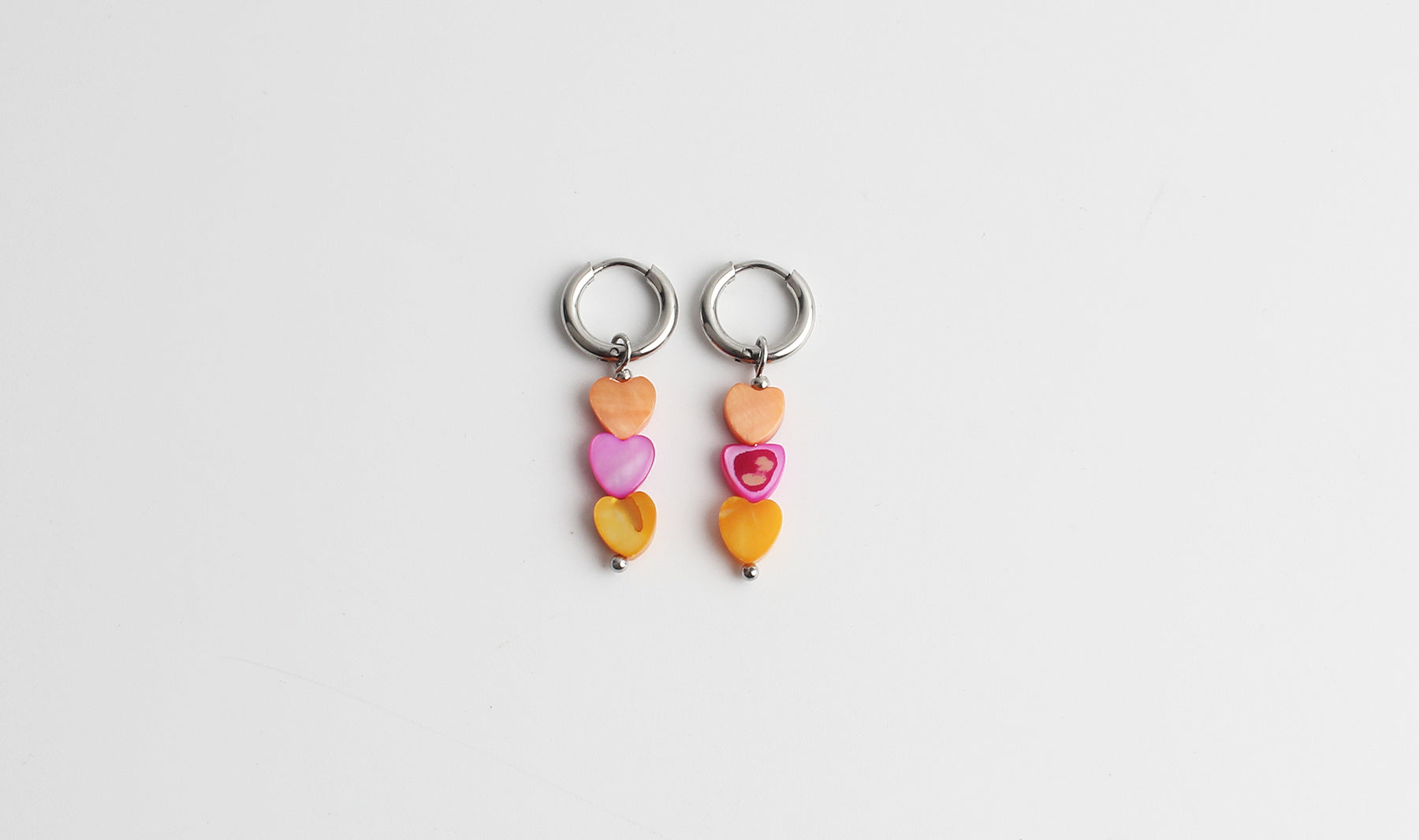 Heart To Heart - Pendientes - Acero inoxidable