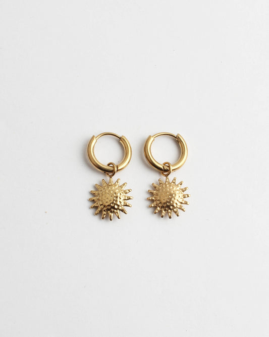 Girasol - Pendientes - Acero inoxidable