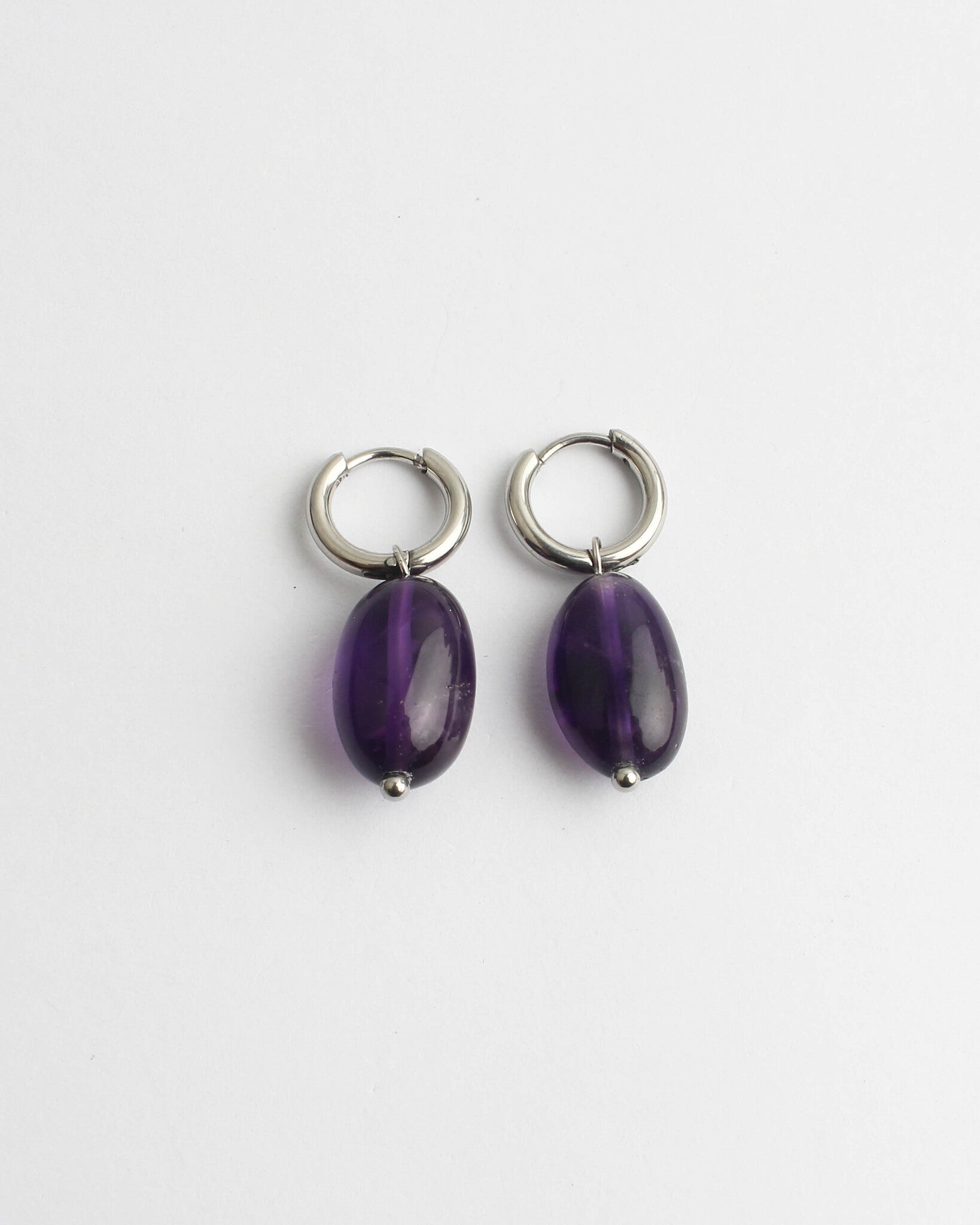 Violeta - Pendientes - Acero inoxidable