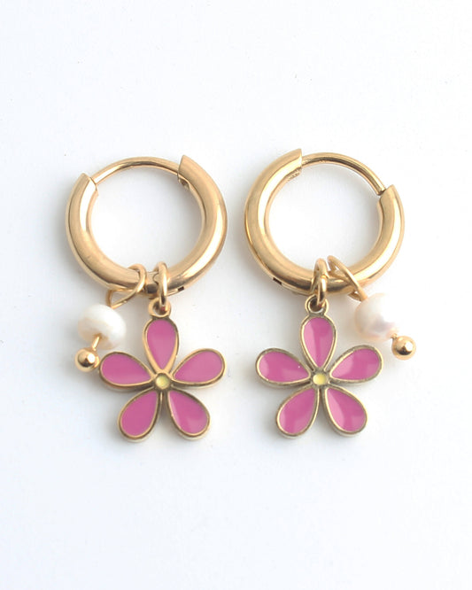 Daisy - Boucles d'oreilles - Acier inoxydable