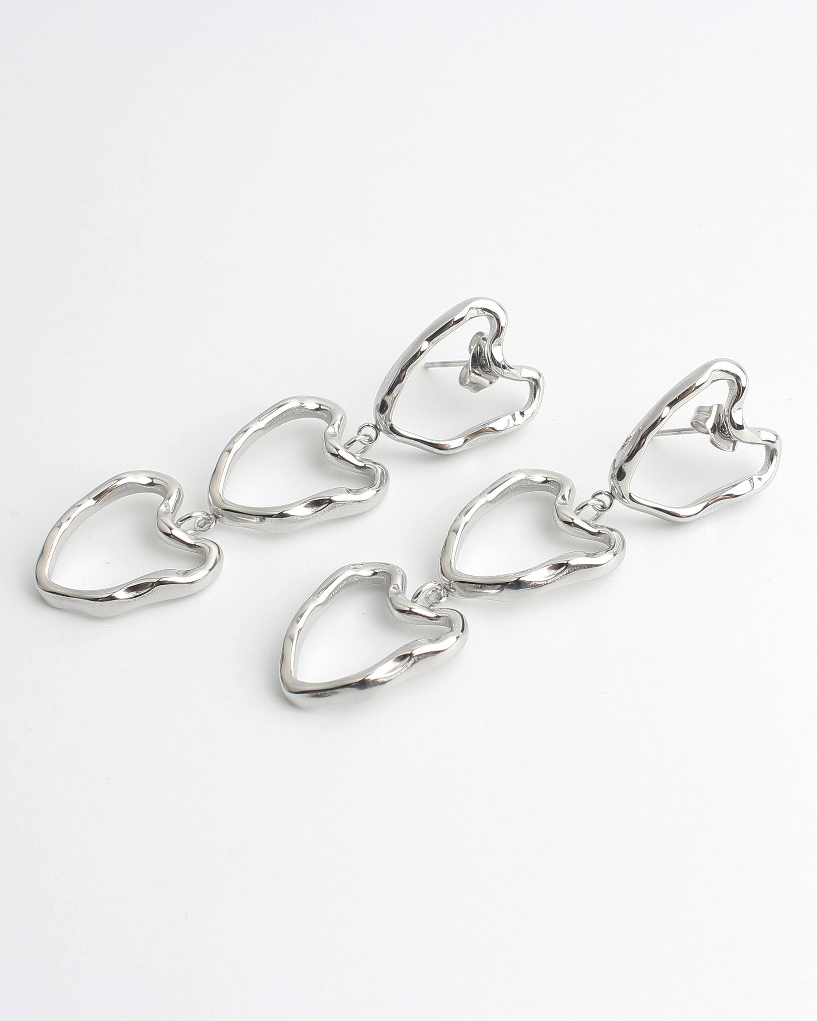 Chic Hearts - Earrings - Stainless Steel