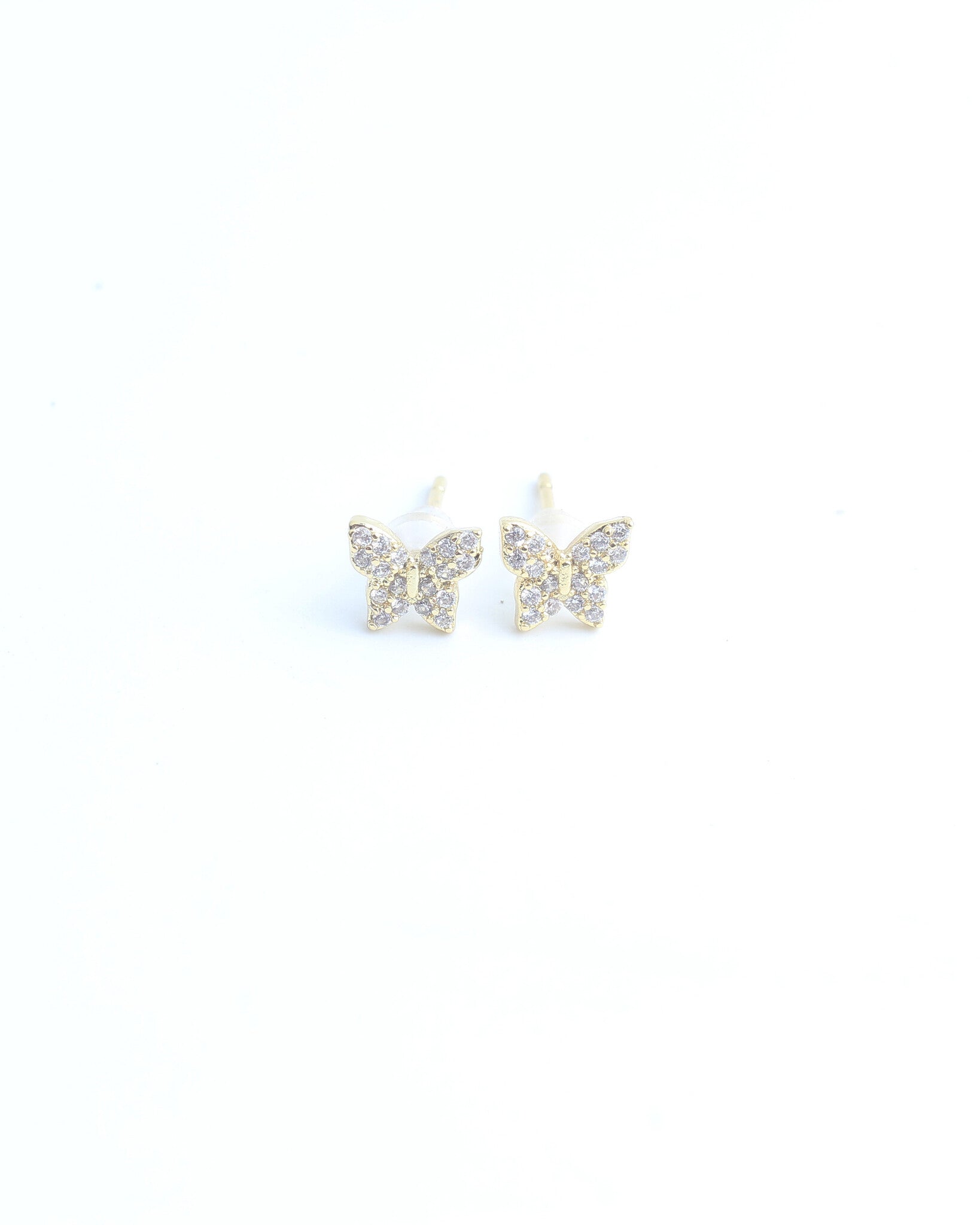 Sparkle Butterfly - Stud - Pendientes - Acero inoxidable