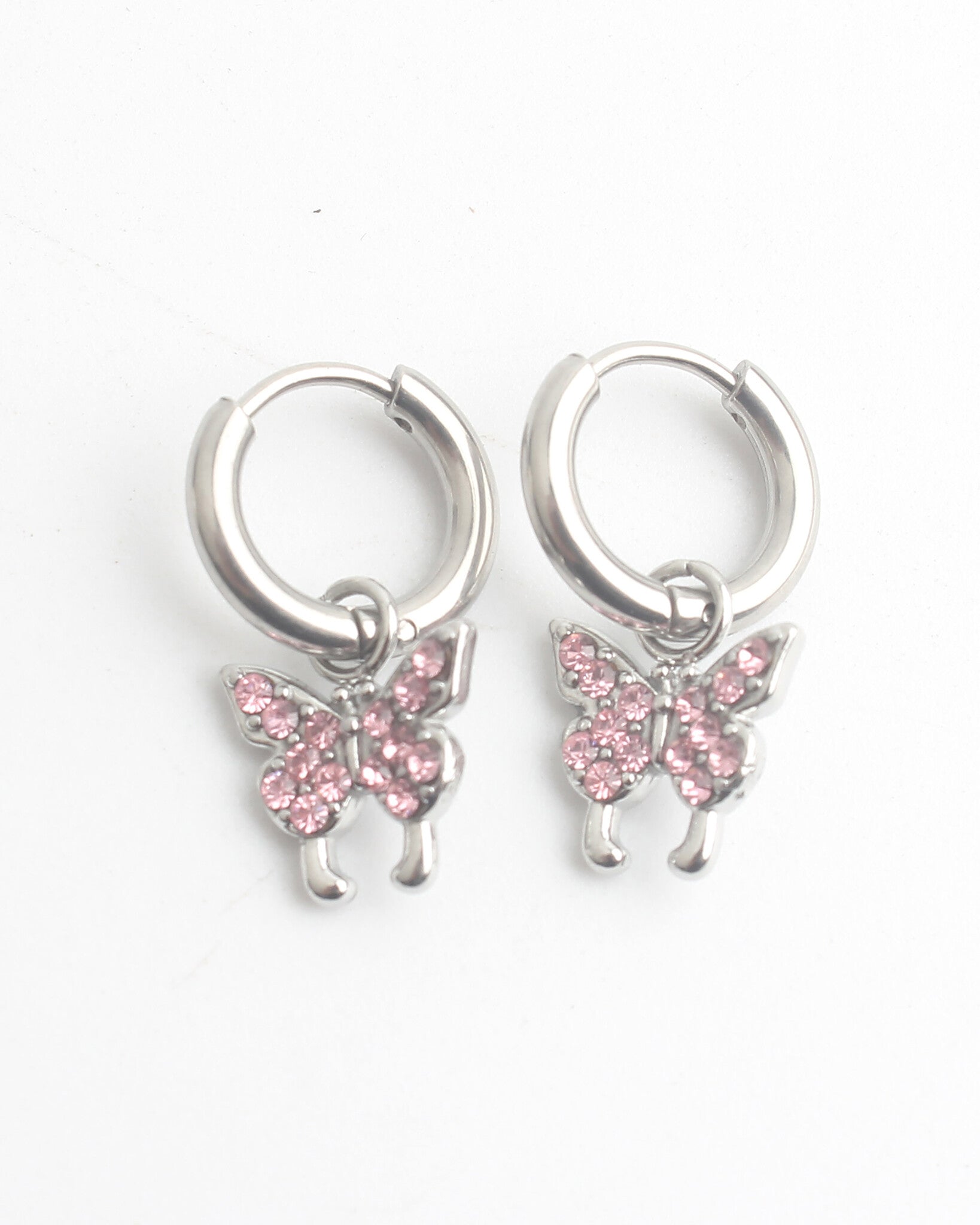 Sparkly Butterfly - Pendientes - Acero inoxidable