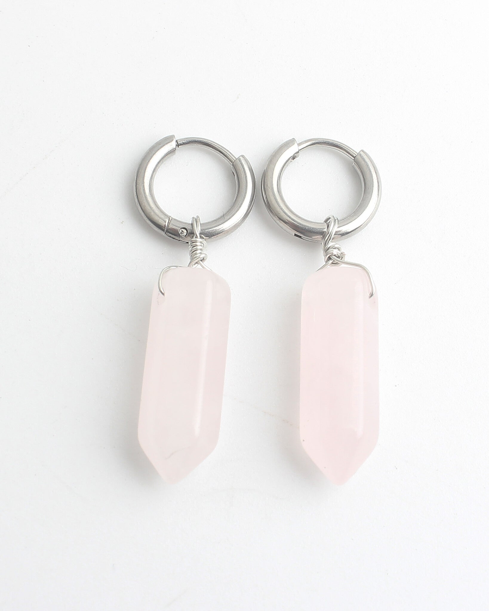 Crystal - Earrings - Natural Stone - Stainless Steel