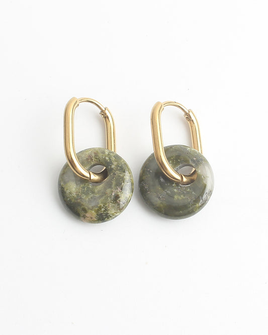 Tiny Tirza - Earrings - Natural Stone - Stainless Steel