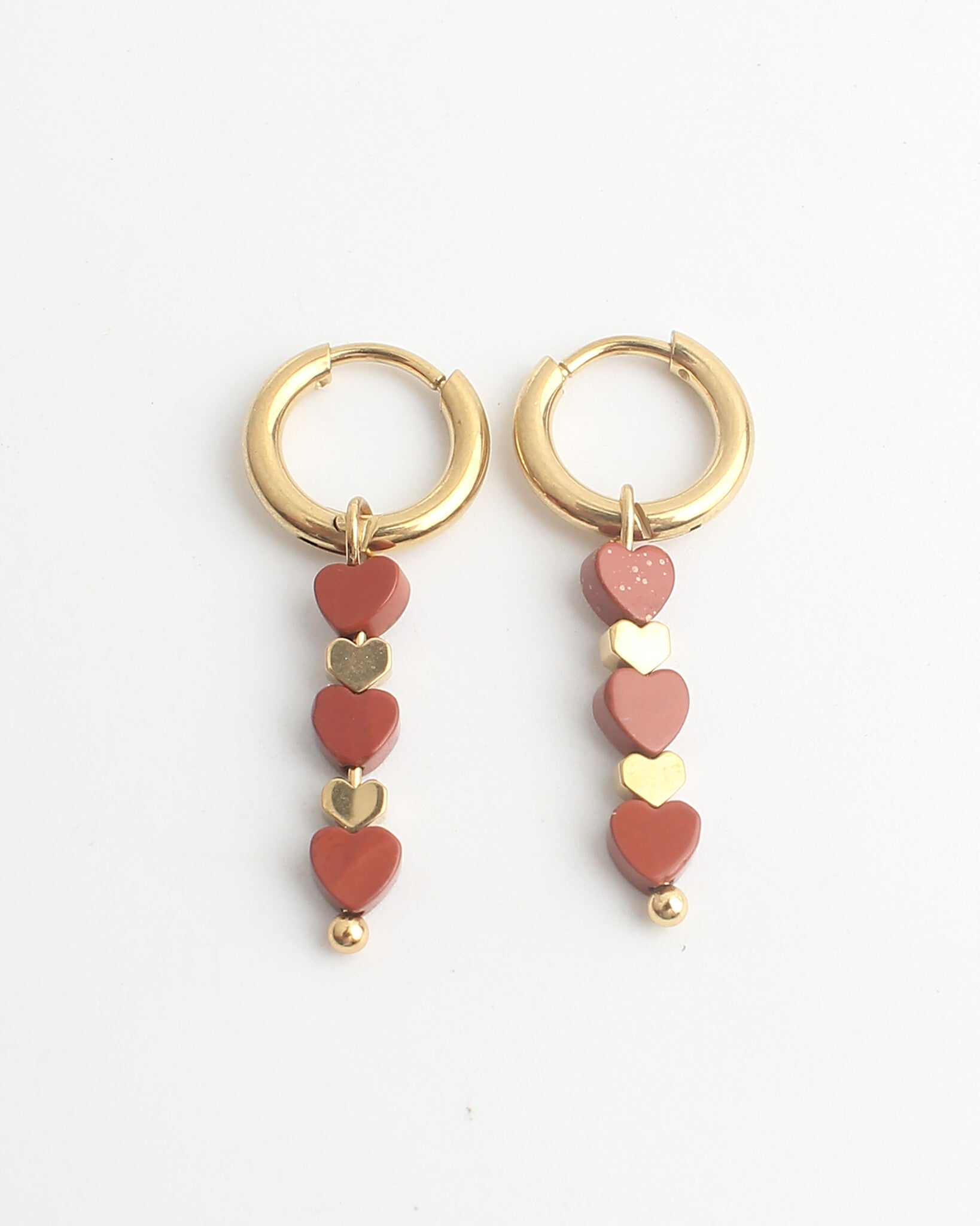 Heart To Heart - Pendientes - Acero inoxidable