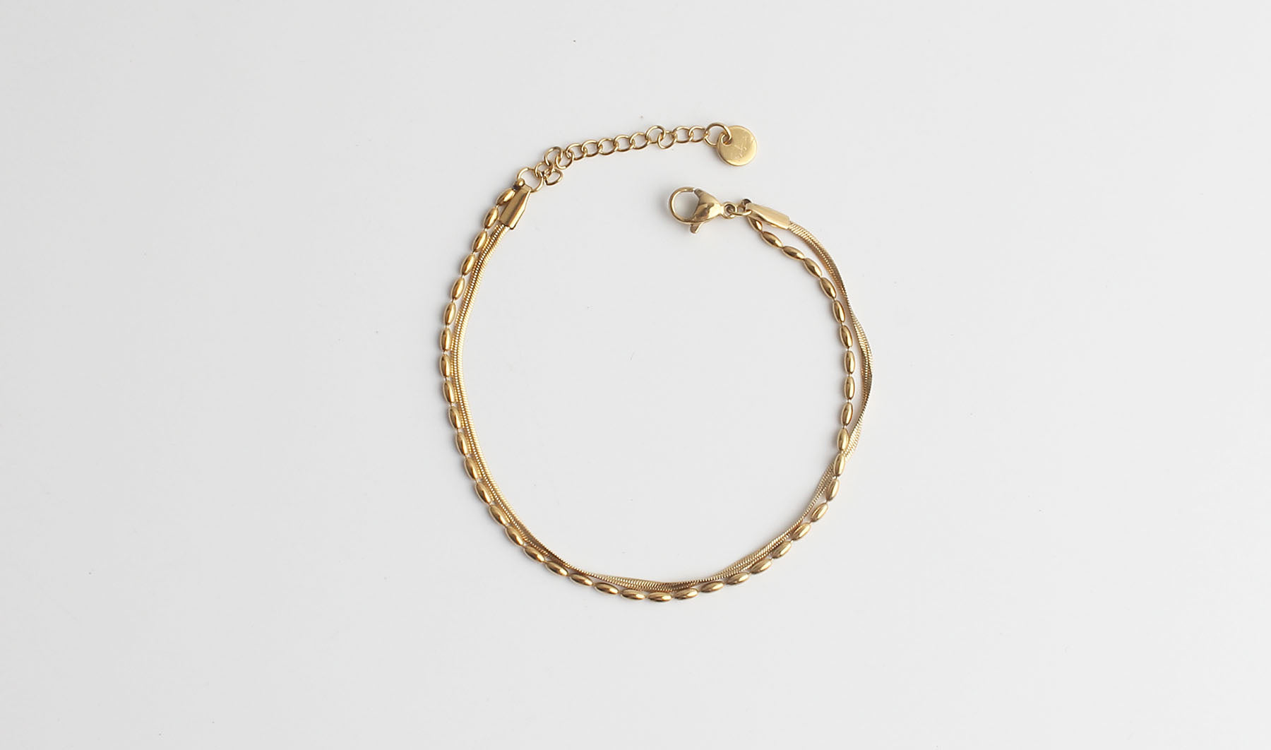 Minimalista - Pulsera - 2 capas - Acero inoxidable