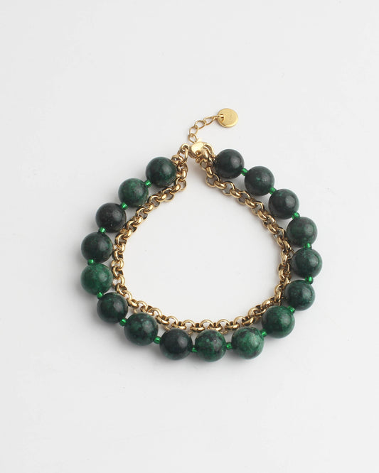 Big Stone - Pulsera - 2 capas - Acero inoxidable