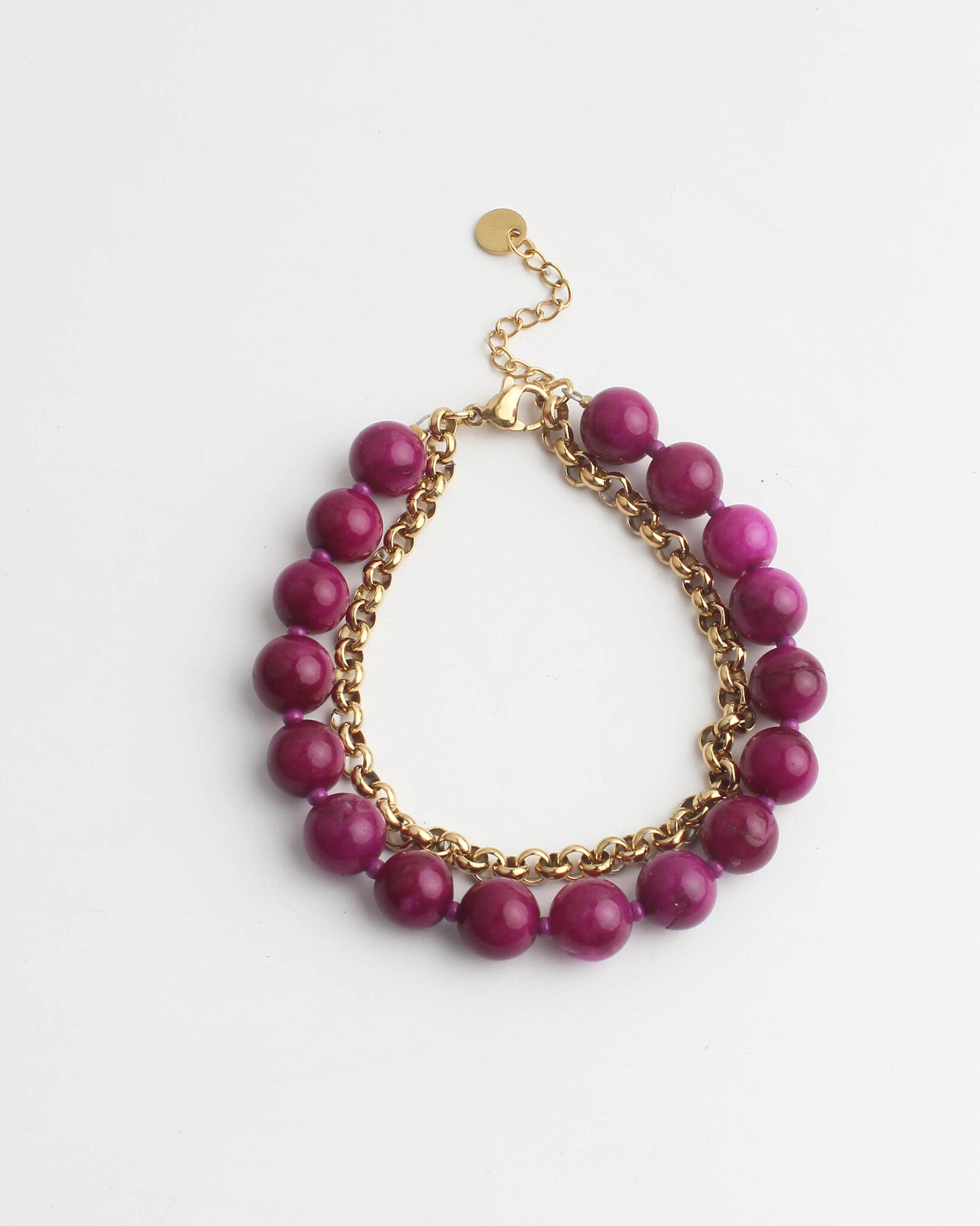 Big Stone - Pulsera - 2 capas - Acero inoxidable