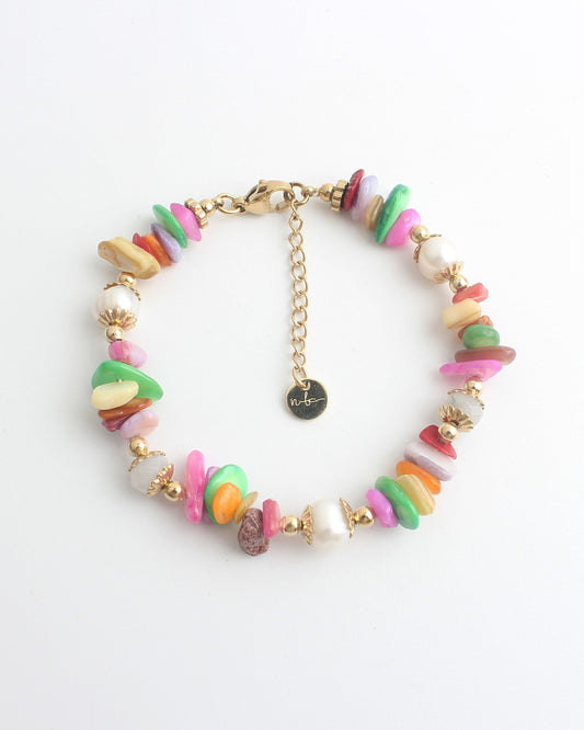 Conchiglia arcobaleno - Bracciale - Acciaio inossidabile