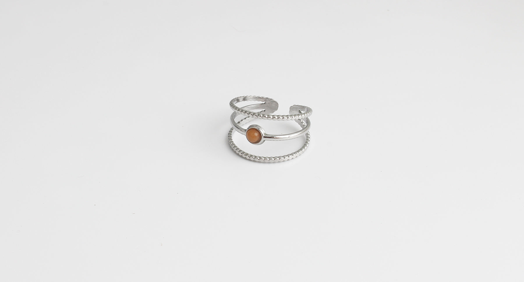 Aarya - Anillo - Acero inoxidable - Ajustable