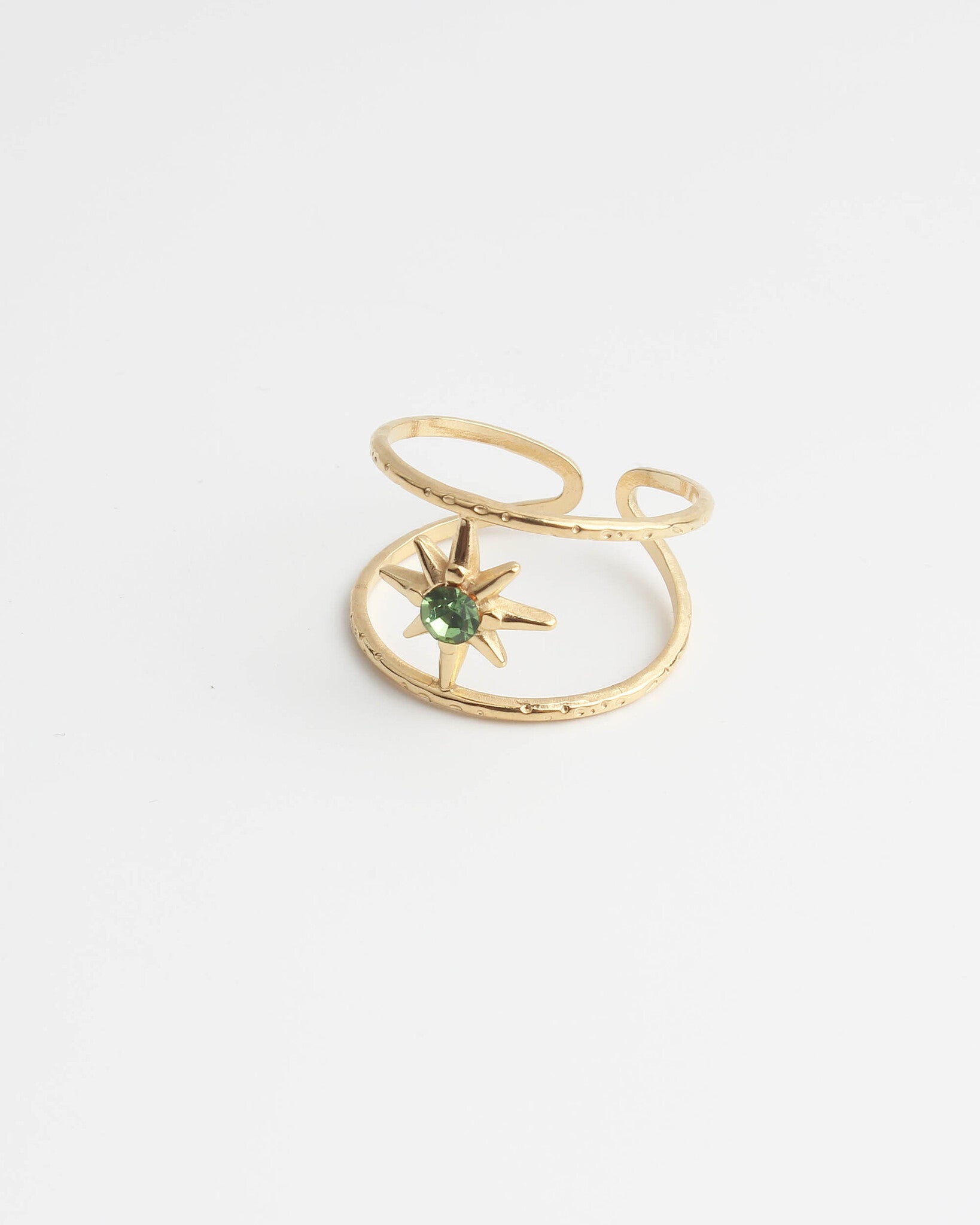 Estrella - Anillo - Acero inoxidable - Ajustable