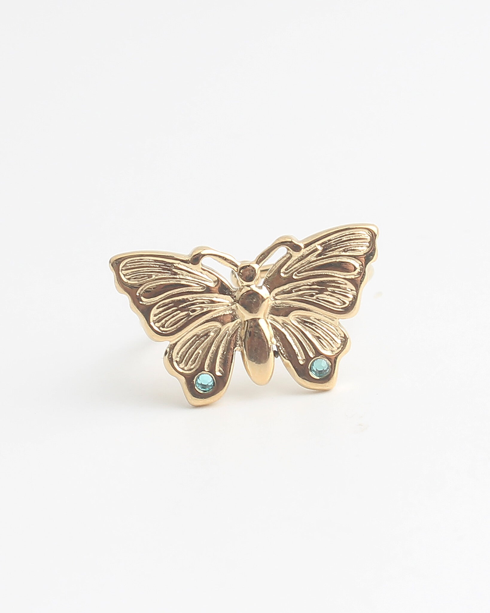 Mariposa - Anillo - Acero inoxidable - Ajustable