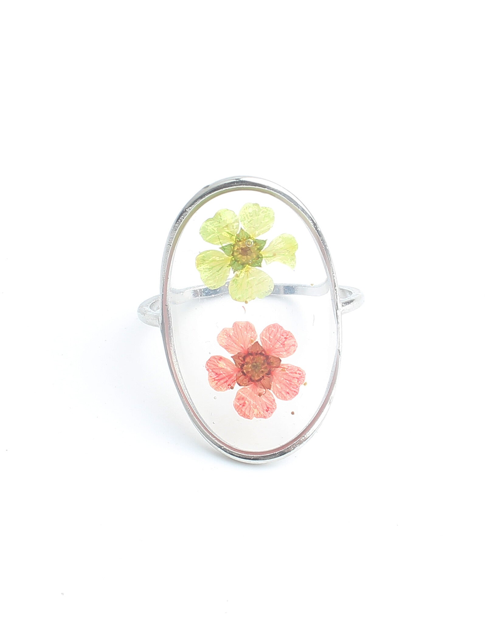 Flores secas - Anillo - Acero inoxidable - Ajustable