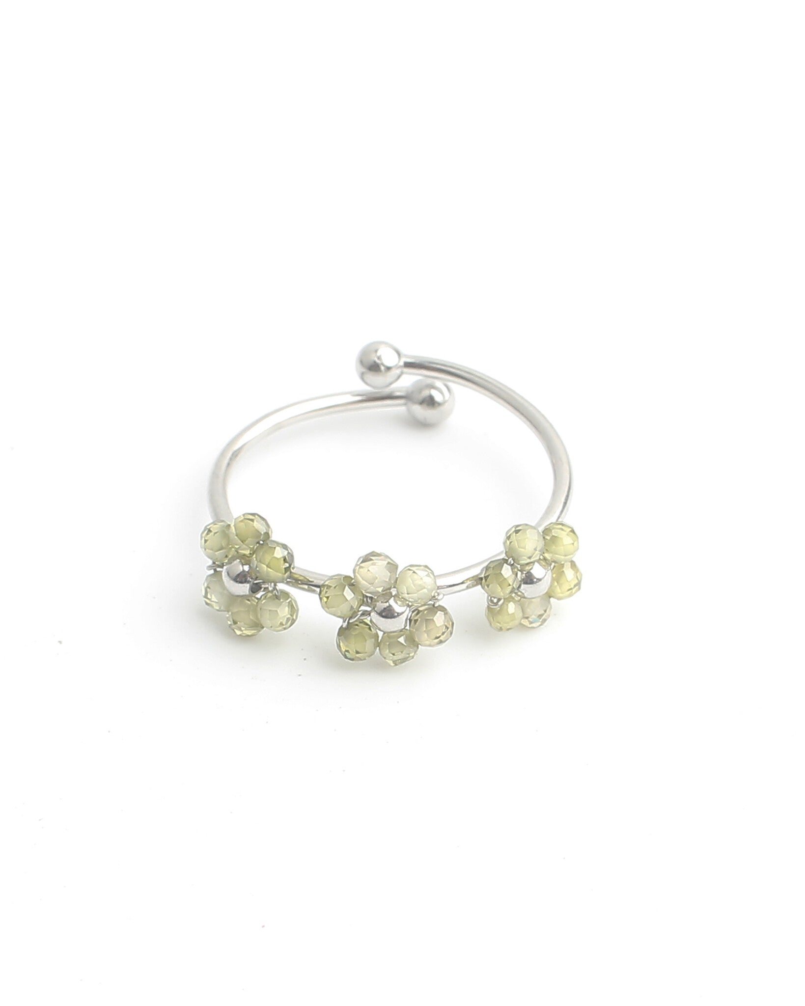 Camelia- Anillo - Acero inoxidable - Ajustable