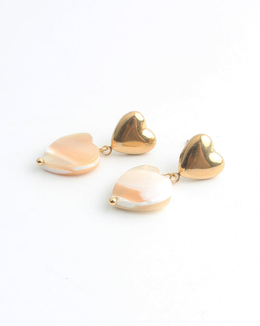 Double Love - Pendientes - Acero inoxidable