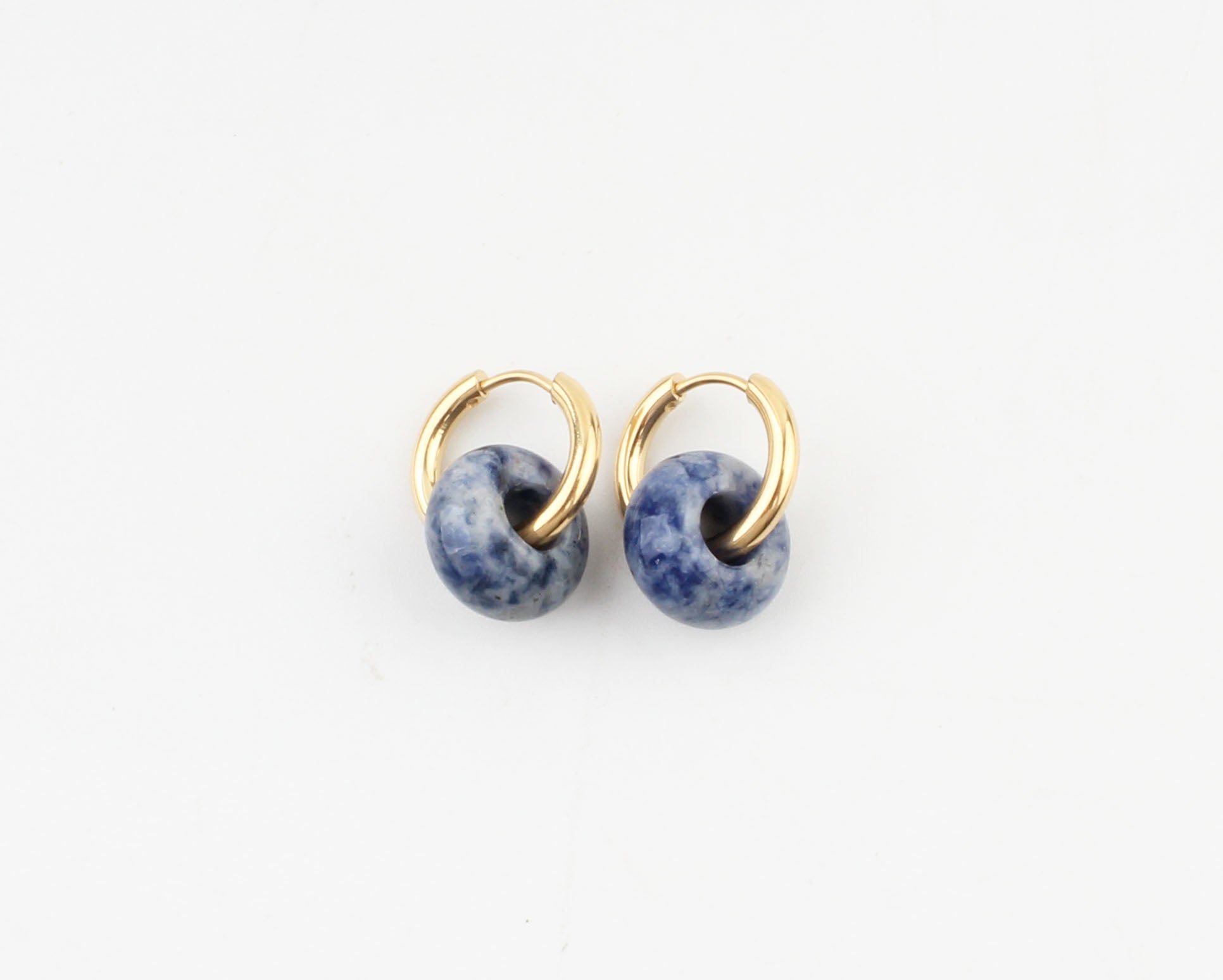 Femme - Pendientes - Piedra natural - Acero inoxidable