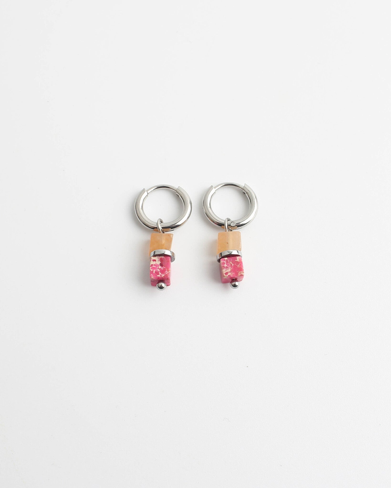 Half & half - Pendientes - Acero inoxidable