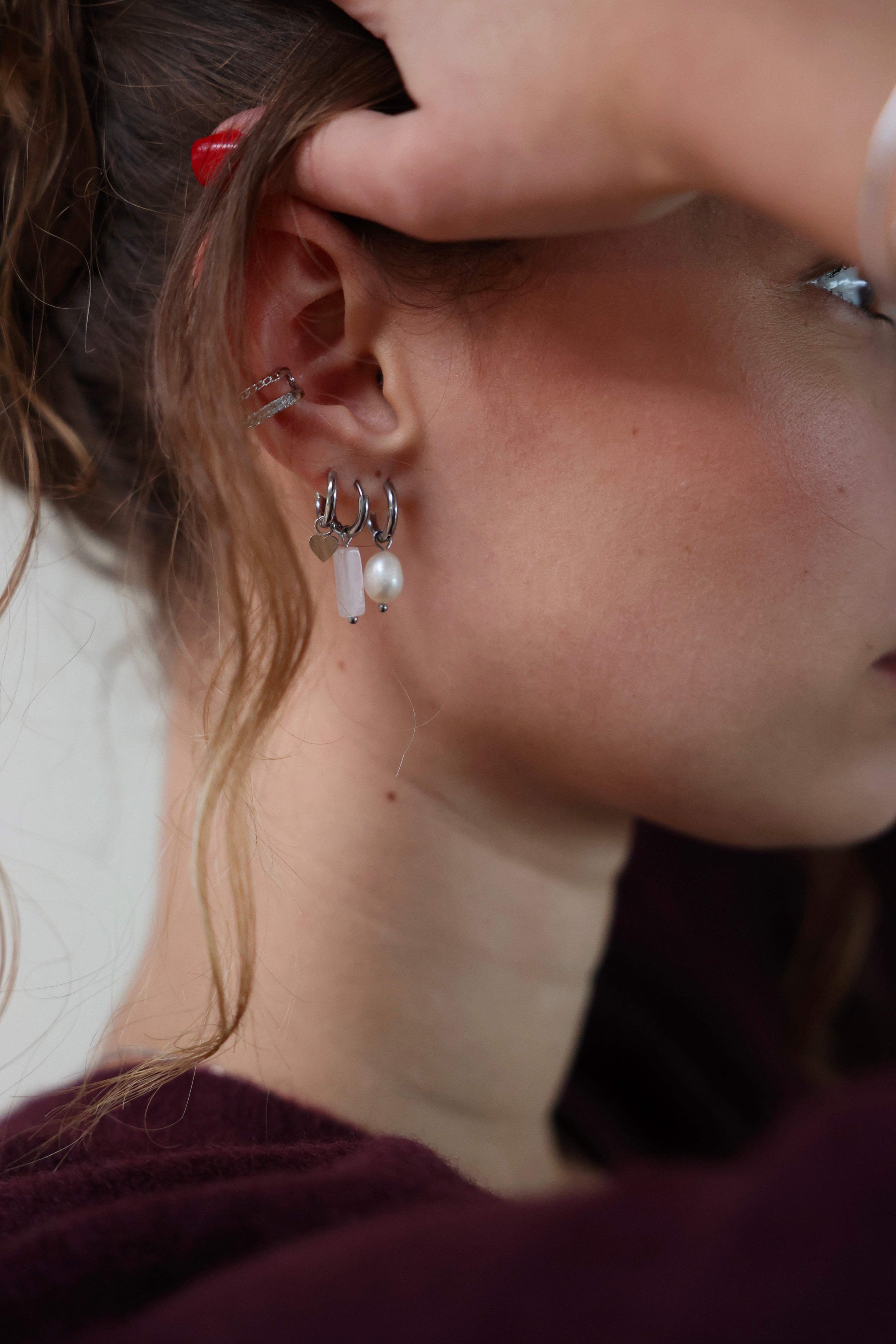 Sparkle - Ear cuff - Acero inoxidable