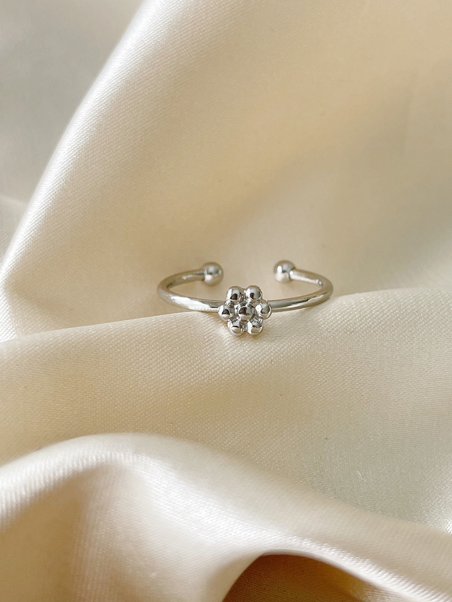 Une Petite Fleur - Ring - Edelstahl - verstellbar