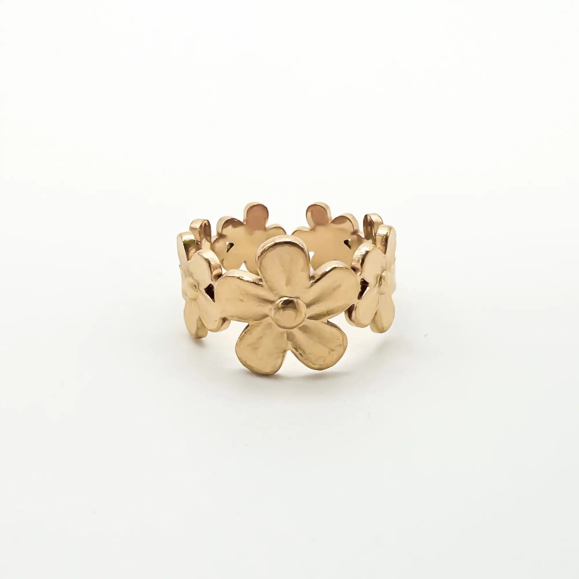 Flor Margarita Grande - Anillo - Acero inoxidable - Ajustable