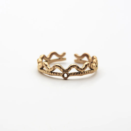 Noor - Anillo - Acero inoxidable - Ajustable