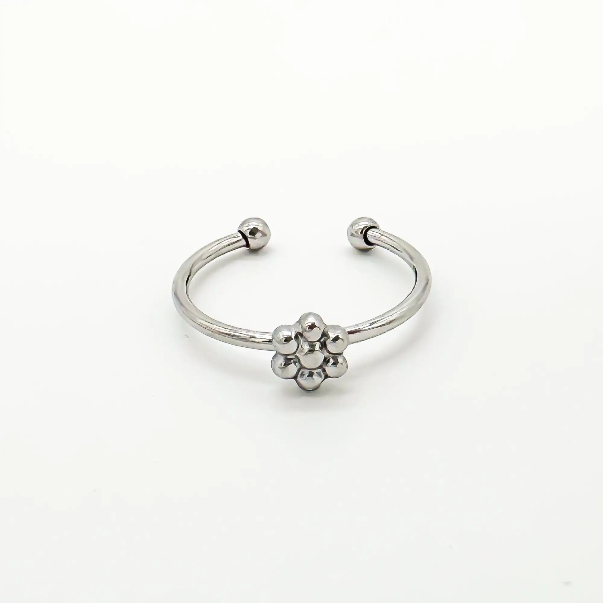 Une Petite Fleur - Anillo - Acero inoxidable - Ajustable