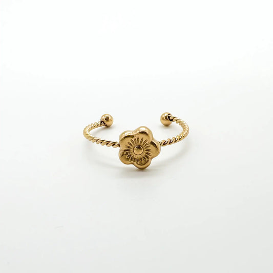 Daisy Twist - Ring - Edelstahl - Einstellbar