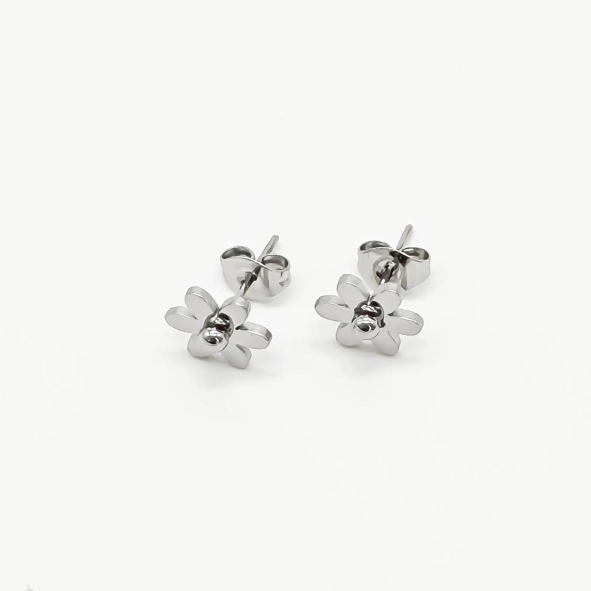 Daisy Flower - Stud - Earrings - Stainless Steel