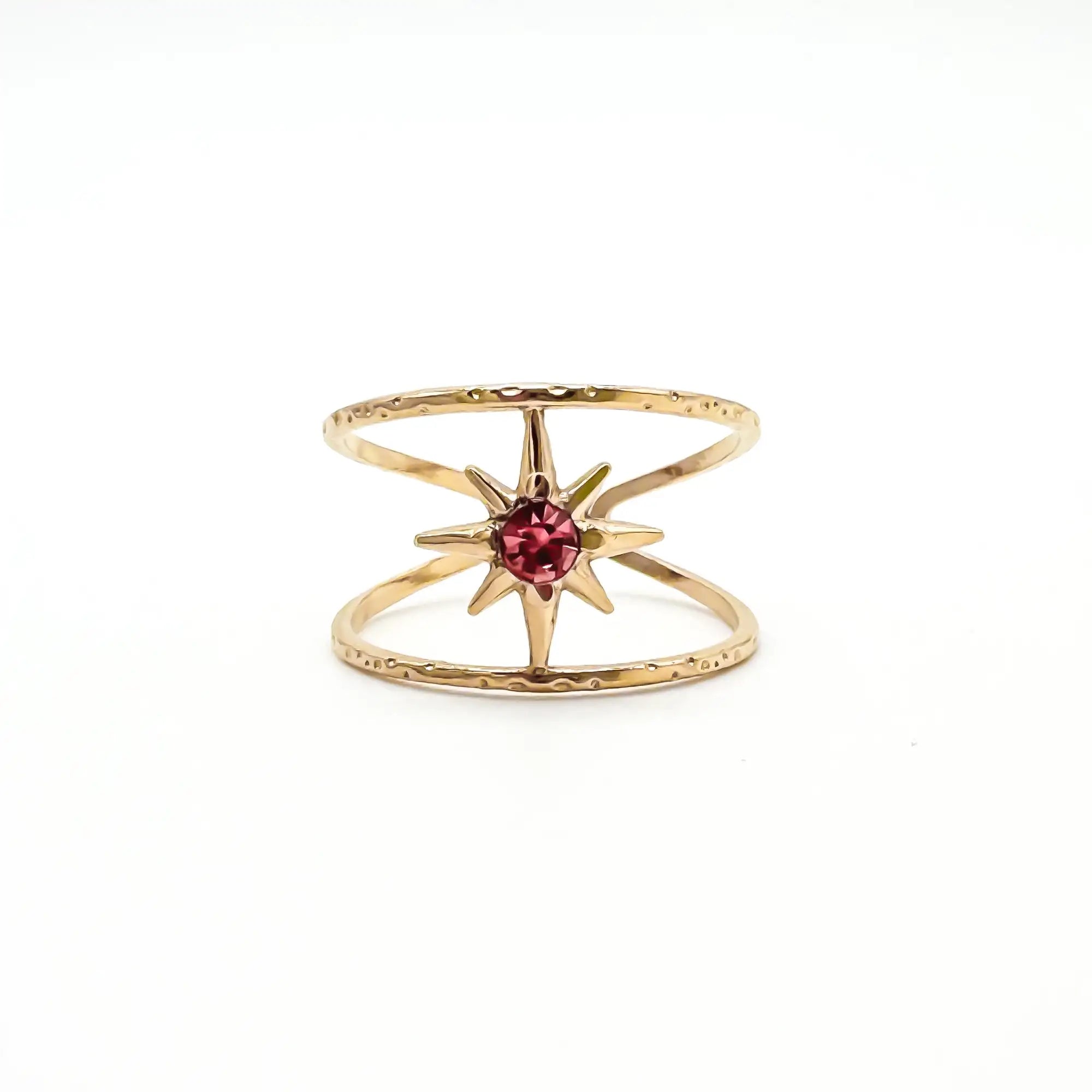 Estrella - Anillo - Acero inoxidable - Ajustable