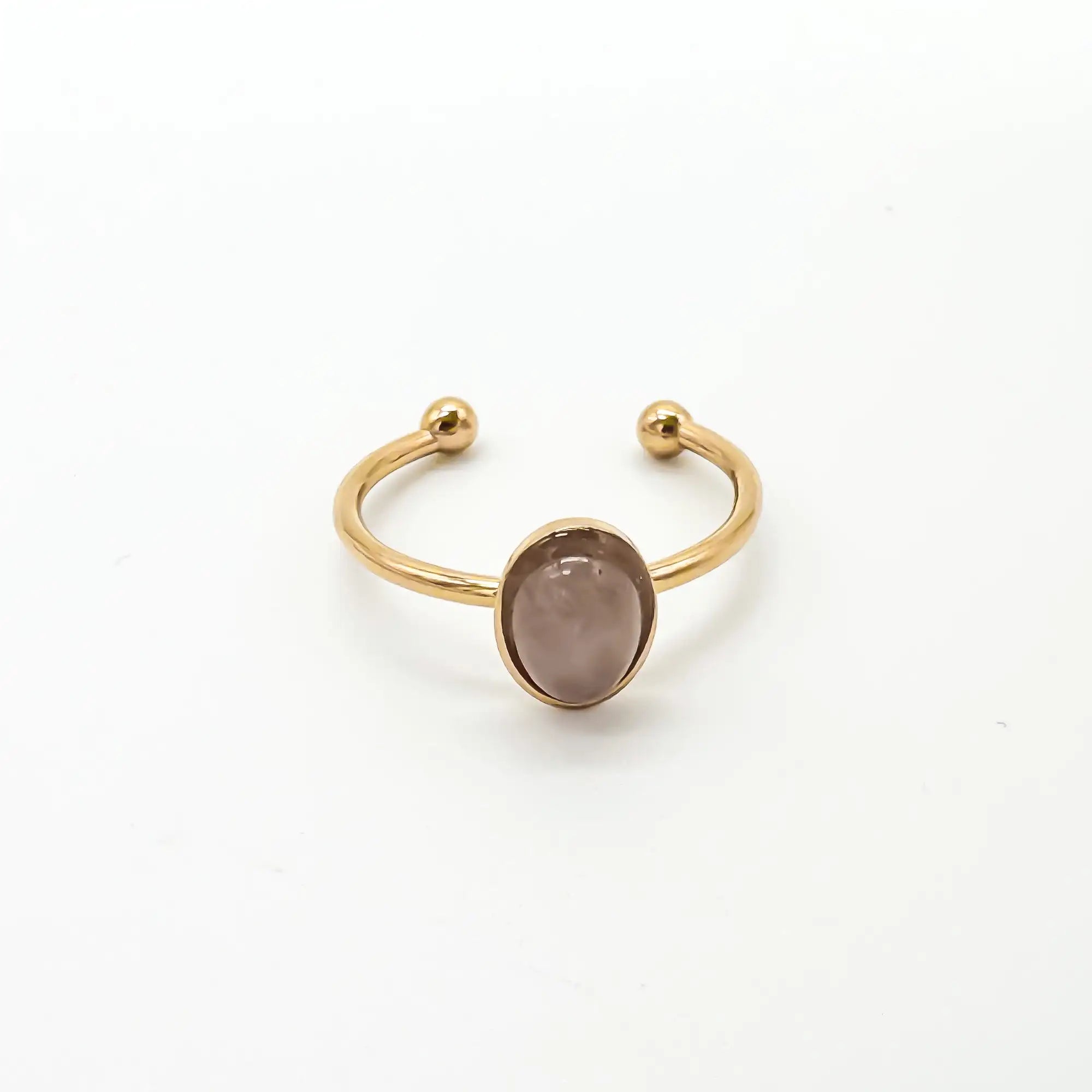 Vive - Anillo - Piedra natural - Acero inoxidable - Ajustable