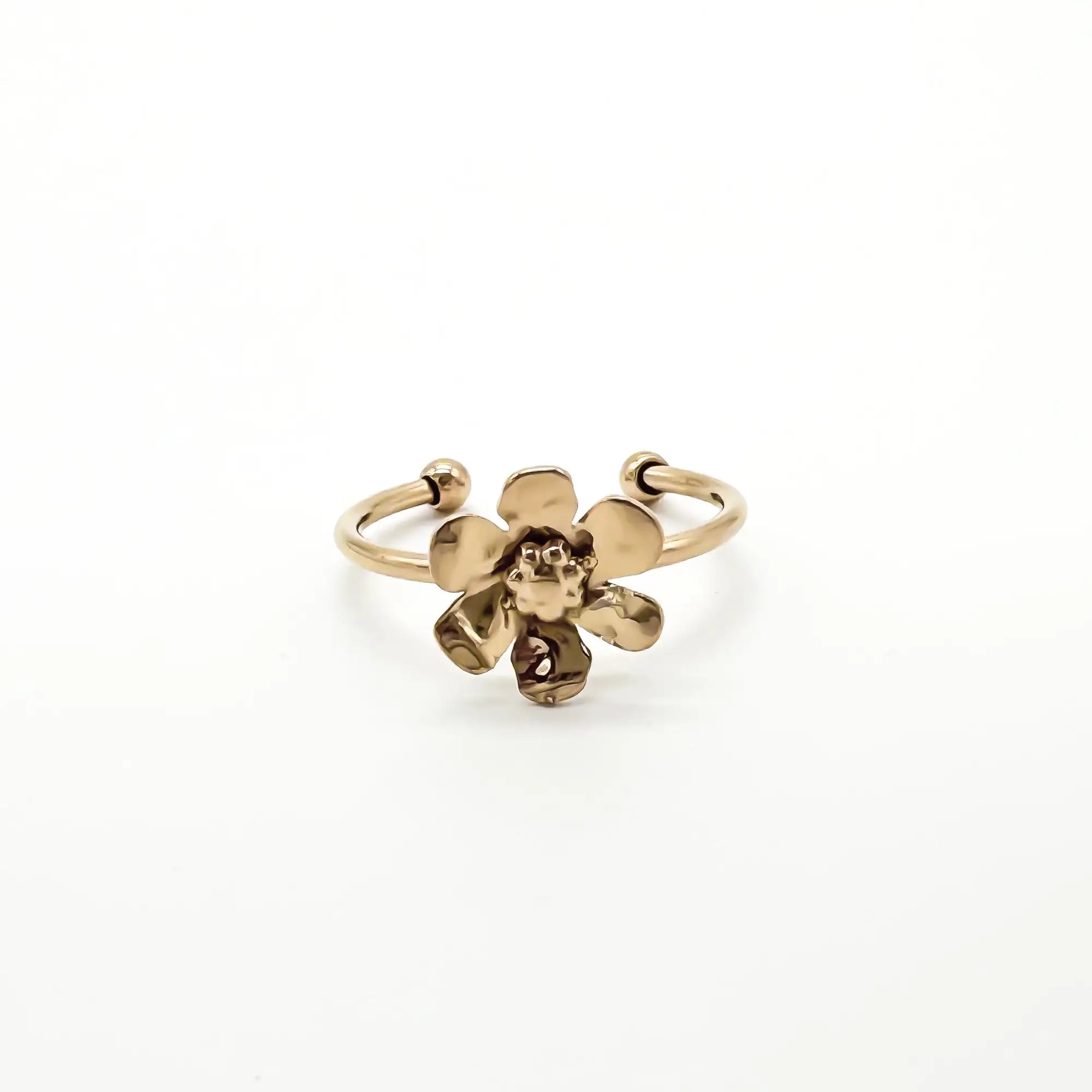 Kae Flower - Ring - Edelstahl - verstellbar