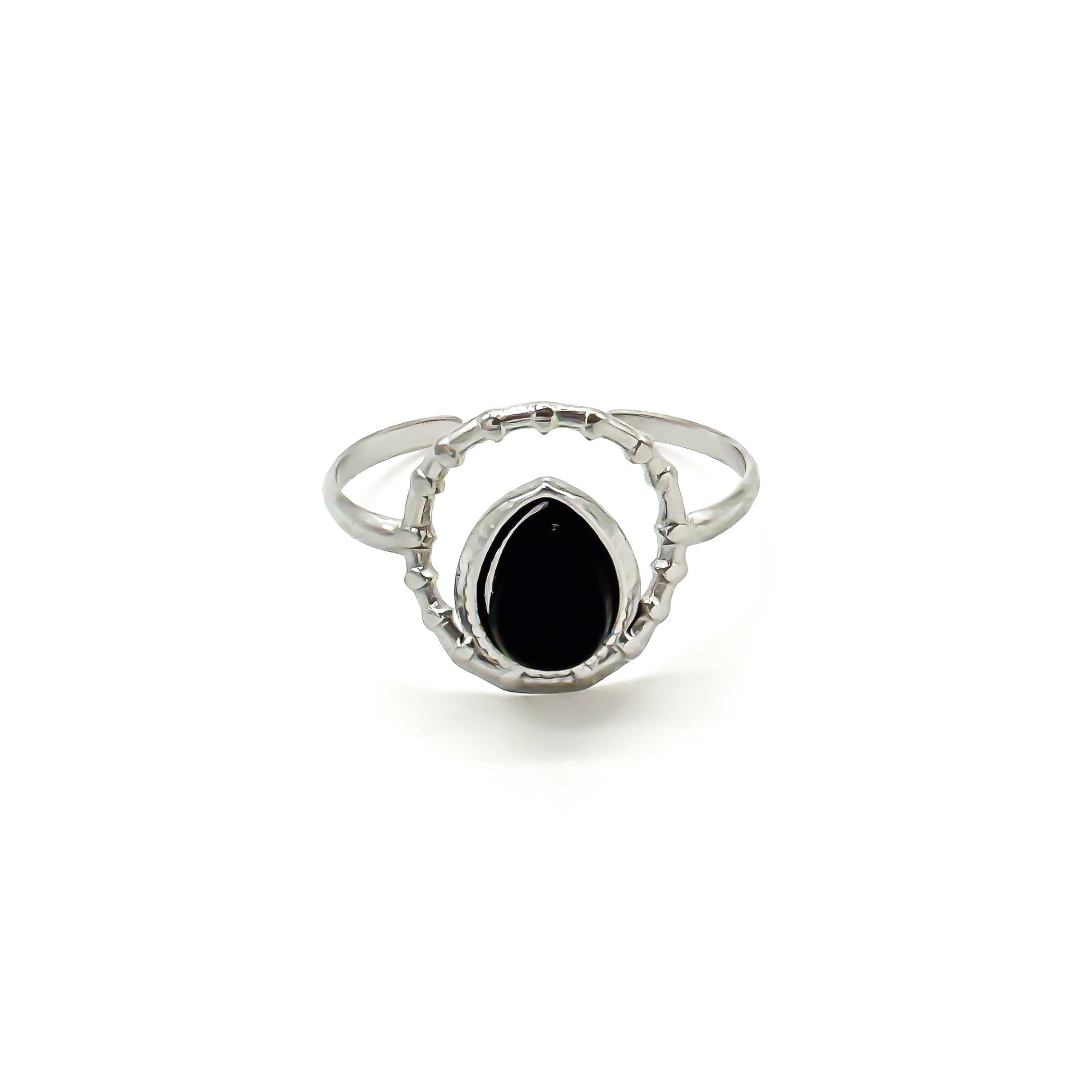 Loula - Ring - Natural Stone - Stainless Steel - Adjustable