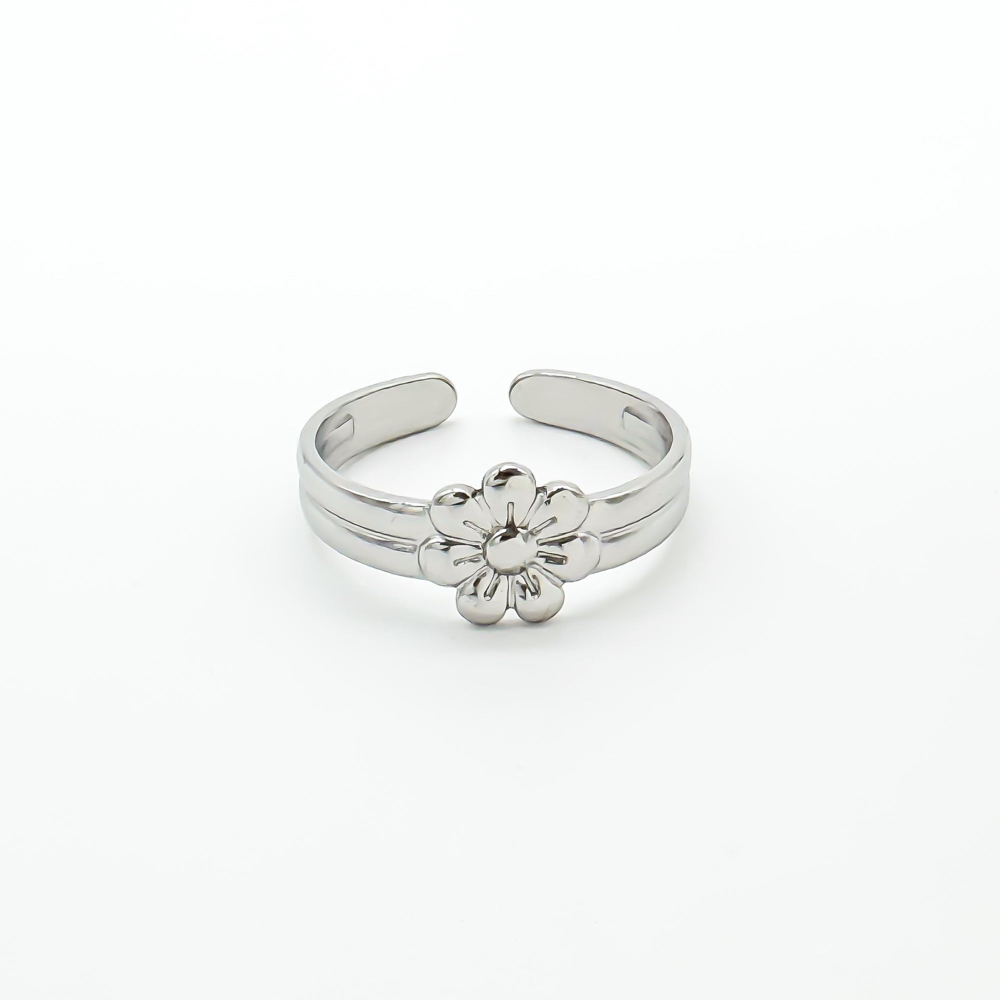 Blossom Flower - Ring - Stainless Steel - Adjustable