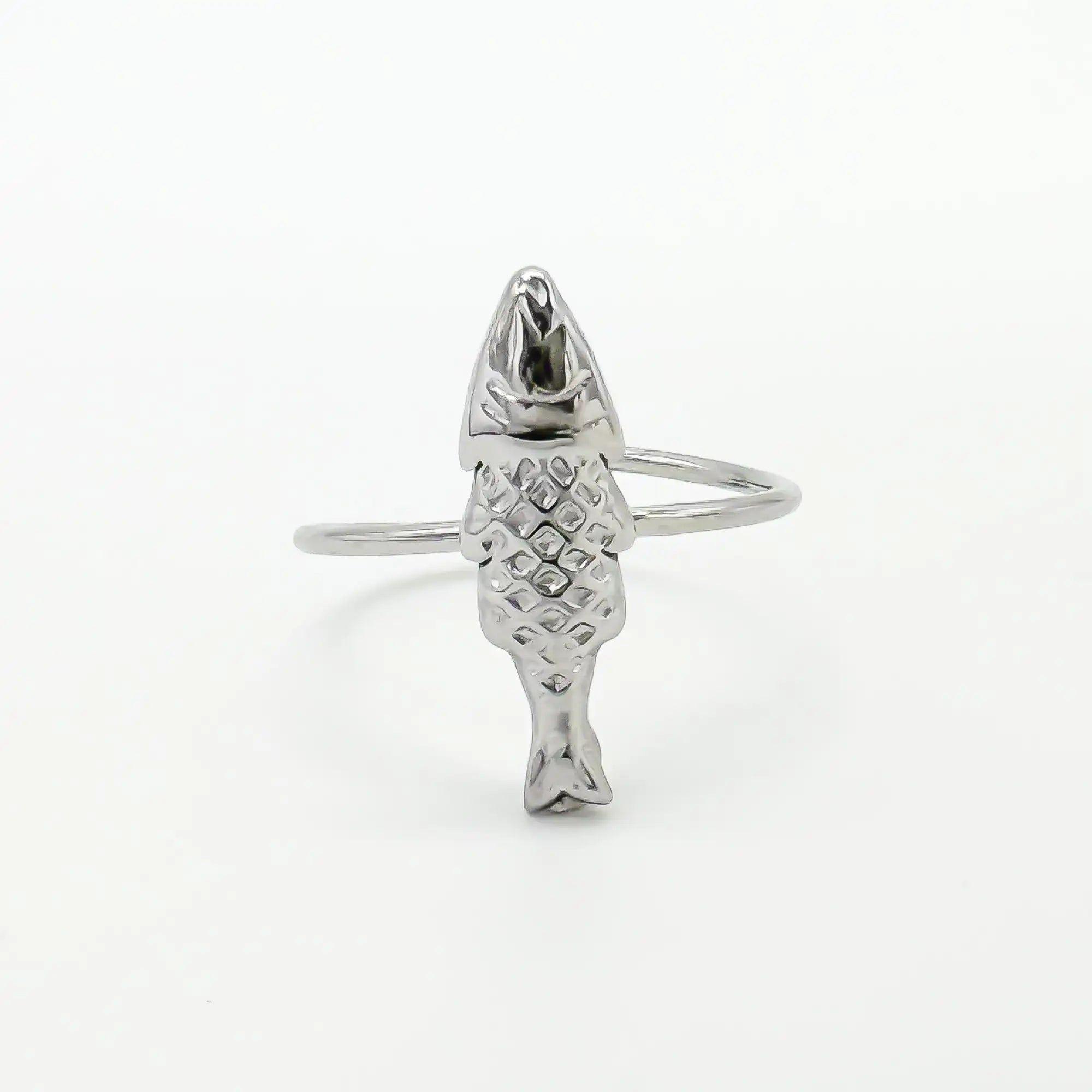 Pez - Anillo - Acero inoxidable - Ajustable