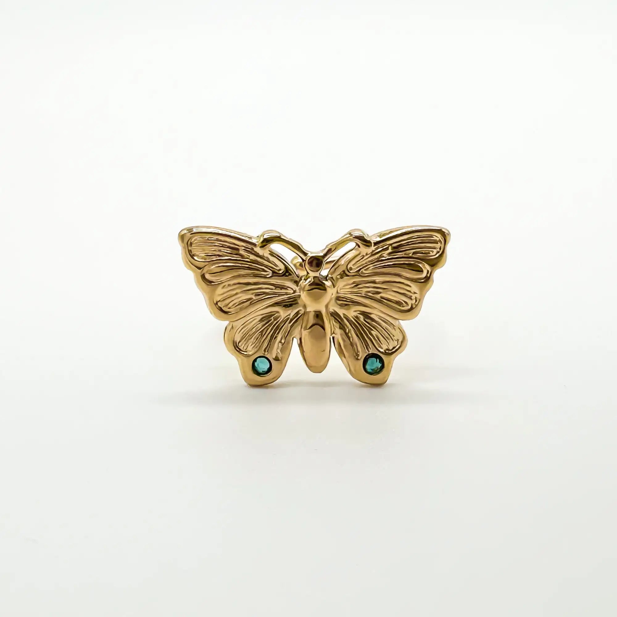 Mariposa - Anillo - Acero inoxidable - Ajustable